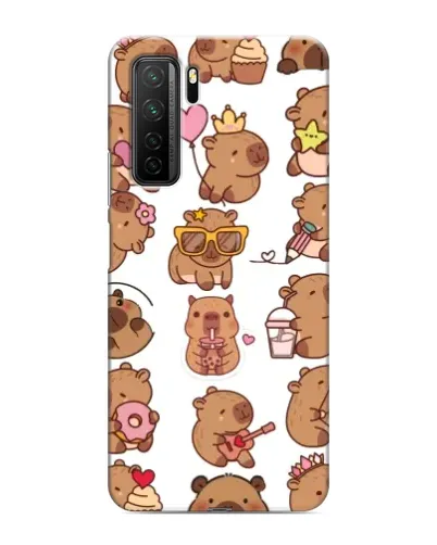 Чехол для Honor 30s с картинкой «Стикерпак с капибарами»