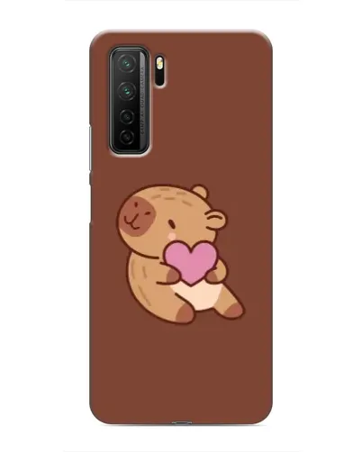 Чехол для Honor 30s с картинкой «Капибара с сердцем»