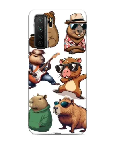 Чехол для Honor 30s с картинкой «Крутые капибары музыканты»