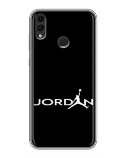 Чохол для Huawei Honor 8C з картинкою «Jordan White Logo»