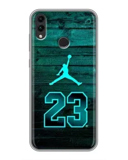 Чохол для Huawei Honor 8C з картинкою «Jordan Cyan 23»