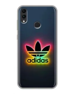 Чехол для Huawei Honor 8C с картинкой «Неоновый Adidas»