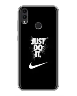 Чехол для Huawei Honor 8C с картинкой «Текстовый принт Nike»