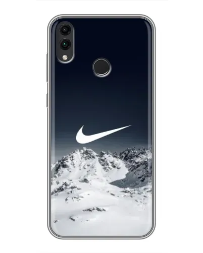 Чехол для Huawei Honor 8C с картинкой «Nike — зимние горы»