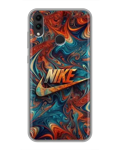 Чехол для Huawei Honor 8C с картинкой «Nike в абстракции»