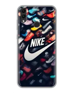 Чехол для Huawei Honor 8C с картинкой «Коллекция кроссовок Nike»