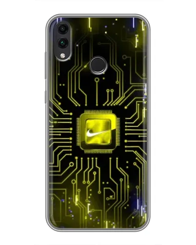 Чехол для Huawei Honor 8C с картинкой «Nike — золотая искра»