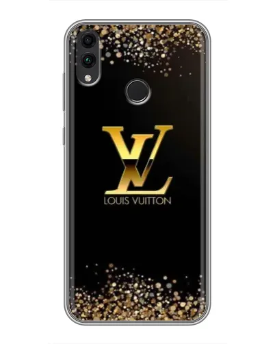 Чехол для Huawei Honor 8C с картинкой «LV — золотые искры»