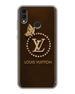 Чехол для Huawei Honor 8C с картинкой «LV — золотая печать»