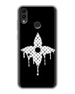 Чехол для Huawei Honor 8C с картинкой «Цветочная монограмма»
