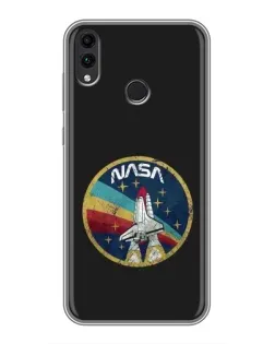Чехол для Huawei Honor 8C с картинкой «NASA — эмблема миссии»