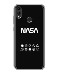 Чехол для Huawei Honor 8C с картинкой «NASA — технический принт»