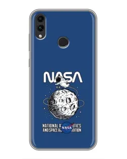Чехол для Huawei Honor 8C с картинкой «NASA — лунная миссия»