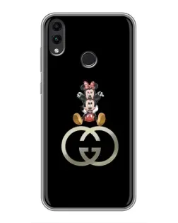 Чехол для Huawei Honor 8C с картинкой «Минни Маус на лого»