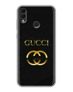 Чехол для Huawei Honor 8C с картинкой «Золотой логотип Gucci»
