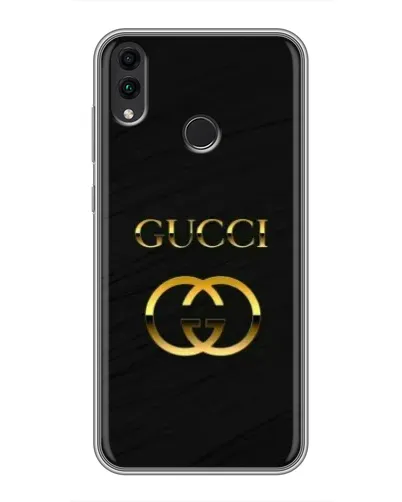 Чехол для Huawei Honor 8C с картинкой «Золотой логотип Gucci»