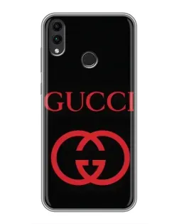 Чехол для Huawei Honor 8C с картинкой «Gucci — красный логотип»