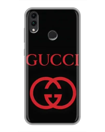Чехол для Huawei Honor 8C с картинкой «Gucci — красный логотип»