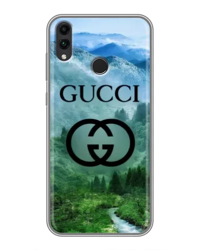 Чехол для Huawei Honor 8C с картинкой «Gucci — горный пейзаж»