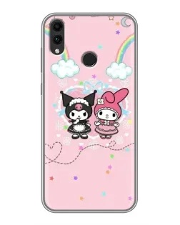Чехол для Huawei Honor 8C с картинкой «My Melody и Kuromi»