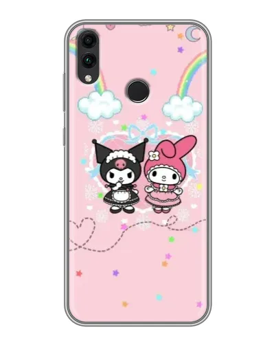 Чехол для Huawei Honor 8C с картинкой «My Melody и Kuromi» Чехол для Huawei Honor 8C с картинкой «My Melody и Kuromi»