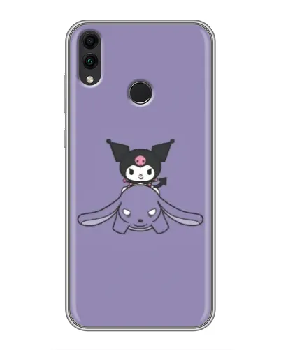Чехол для Huawei Honor 8C с картинкой «Kuromi на лиловом фоне» Чехол для Huawei Honor 8C с картинкой «Kuromi на лиловом фоне»