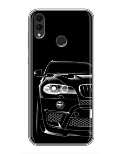 Чехол для Huawei Honor 8C с картинкой «Темный силуэт BMW»