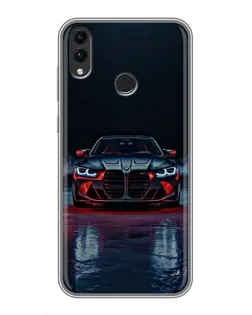 Чехол для Huawei Honor 8C с картинкой «BMW на мокрой дороге»
