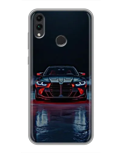 Чехол для Huawei Honor 8C с картинкой «BMW на мокрой дороге»