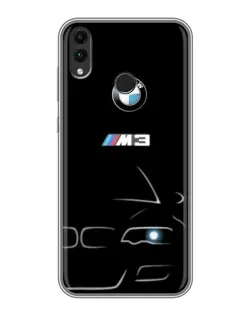 Чехол для Huawei Honor 8C с картинкой «Минималистичный принт BMW M3»