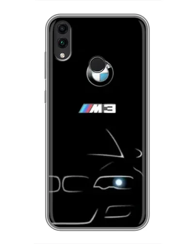 Чехол для Huawei Honor 8C с картинкой «Минималистичный принт BMW M3»