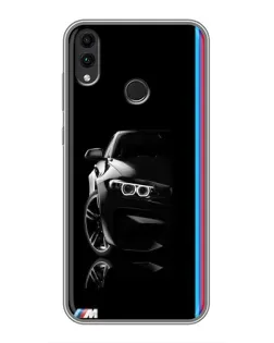 Чехол для Huawei Honor 8C с картинкой «Силуэт BMW в темноте»