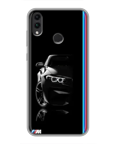 Чехол для Huawei Honor 8C с картинкой «Силуэт BMW в темноте»