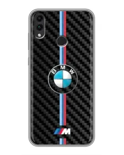 Чехол для Huawei Honor 8C с картинкой «Эмблема BMW и карбон»
