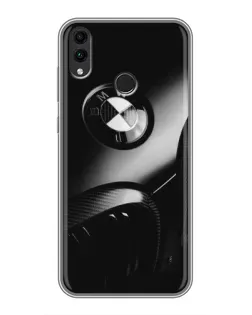 Чехол для Huawei Honor 8C с картинкой «Эмблема BMW — макро»