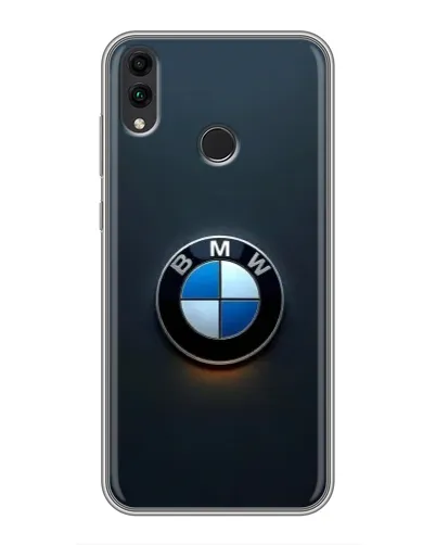 Чехол для Huawei Honor 8C с картинкой «Логотип BMW — минимализм»
