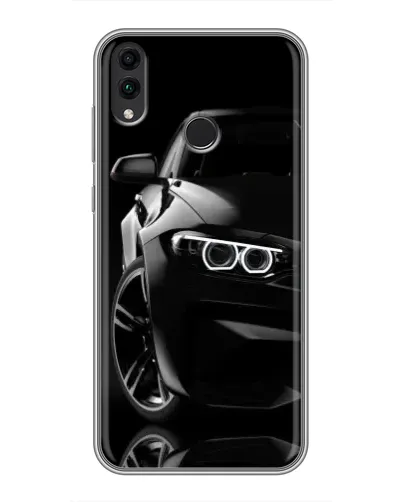Чехол для Huawei Honor 8C с картинкой «Черная BMW — профиль» Чехол для Huawei Honor 8C с картинкой «Черная BMW — профиль»