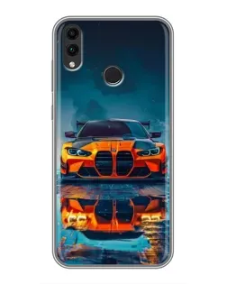 Чехол для Huawei Honor 8C с картинкой «BMW — золотая эмблема»