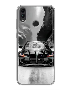 Чехол для Huawei Honor 8C с картинкой «BMW — акварельный дрифт»