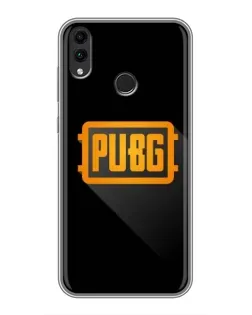Чехол для Huawei Honor 8C с картинкой «PUBG — рамка лого»