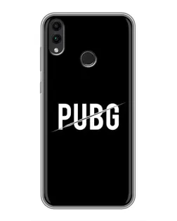 Чехол для Huawei Honor 8C с картинкой «PUBG — белый логотип»