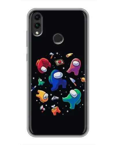 Чехол для Huawei Honor 8C с картинкой «Among Us космос»