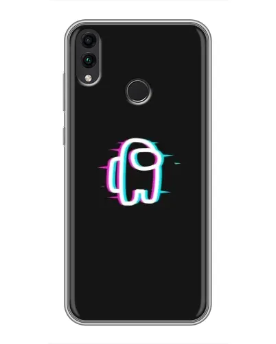 Чехол для Huawei Honor 8C с картинкой «Among Us неон»