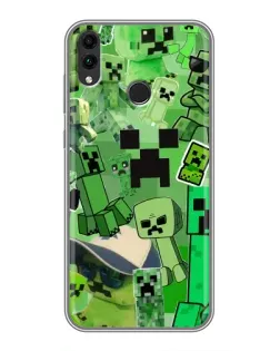 Чехол для Huawei Honor 8C с картинкой «Криперы Minecraft» Чехол для Huawei Honor 8C с картинкой «Криперы Minecraft»