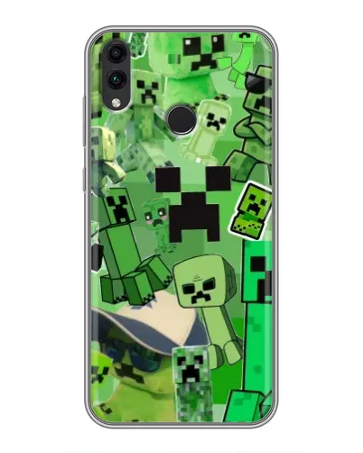 Чохол для Huawei Honor 8C з картинкою «Кріпери Minecraft»