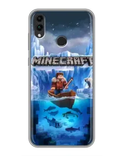 Чохол для Huawei Honor 8C з картинкою «Minecraft льодянийсвіт»