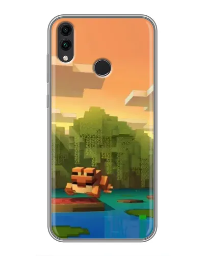 Чохол для Huawei Honor 8C з картинкою «Майнкрафт захід сонця»