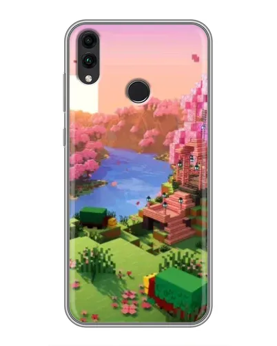 Чохол для Huawei Honor 8C з картинкою «Рожеве дерево Minecraft»