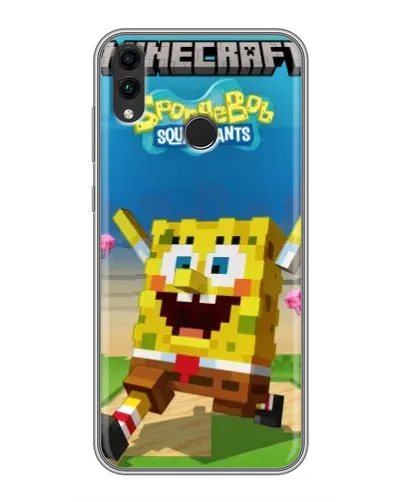 Чехол для Huawei Honor 8C с картинкой «Губка Боб Minecraft» Чехол для Huawei Honor 8C с картинкой «Губка Боб Minecraft»