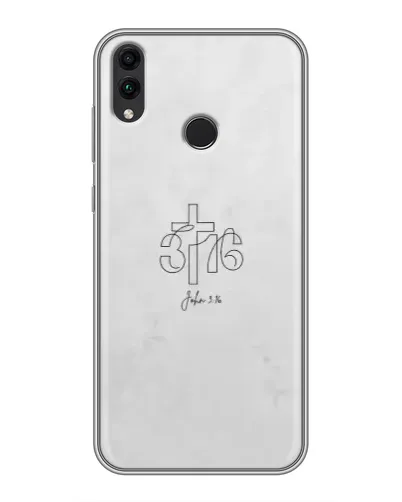 Чехол для Huawei Honor 8C с картинкой «Иоанна 3:16 Крест»